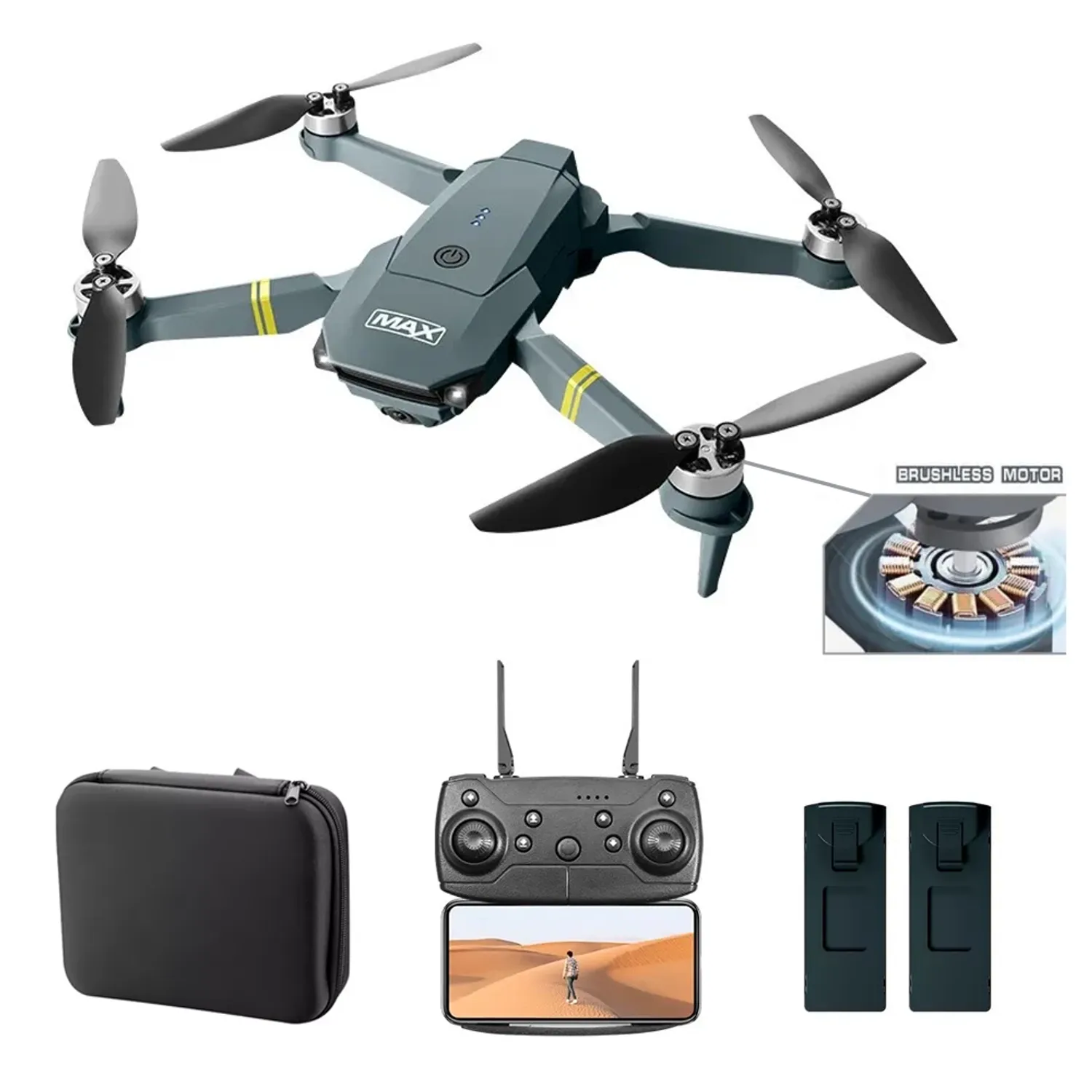 Drone 998 max Motor Brusless Doble Camara 2 Baterias Estuche Portatil - Image 3